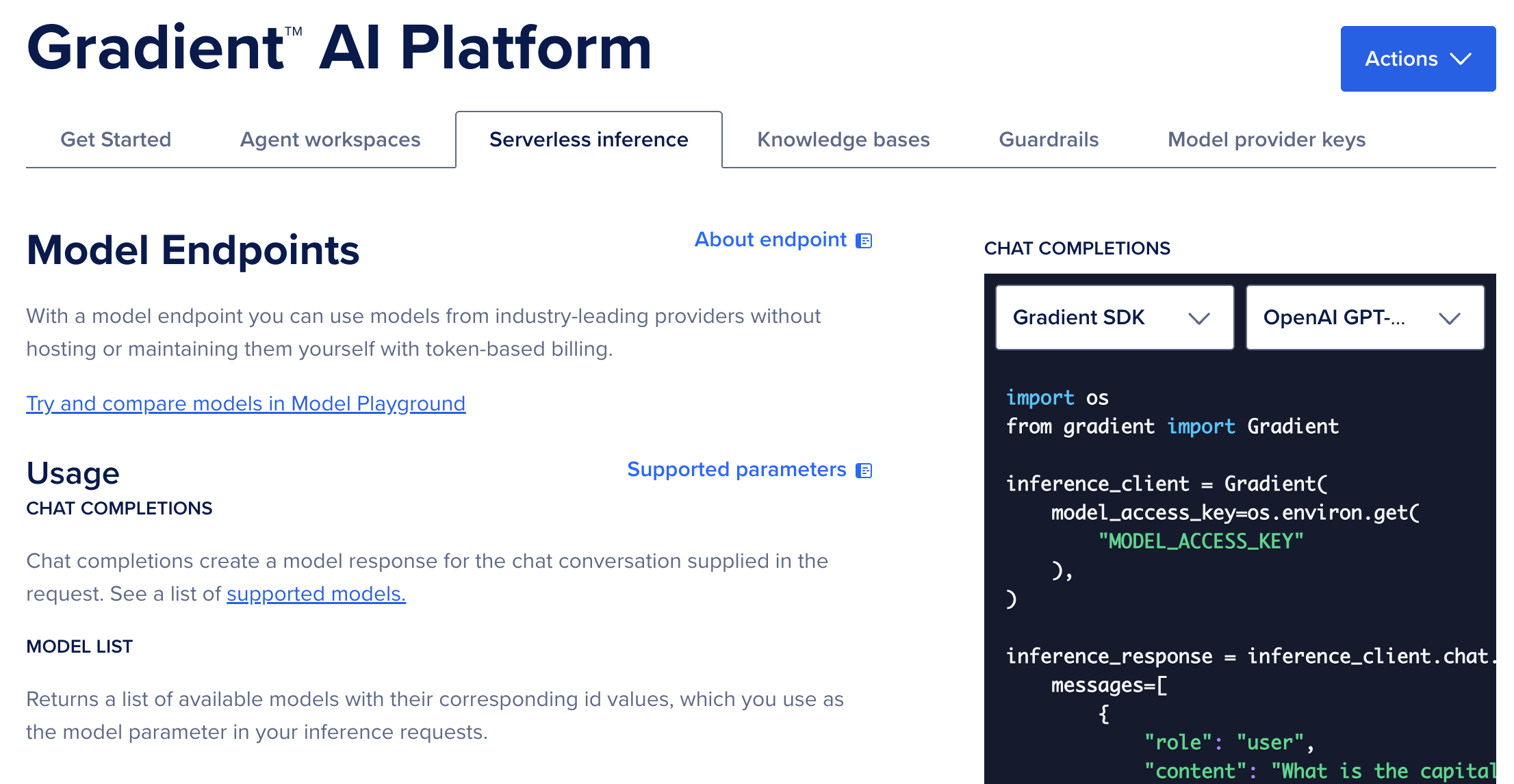 Gradient AI Platform