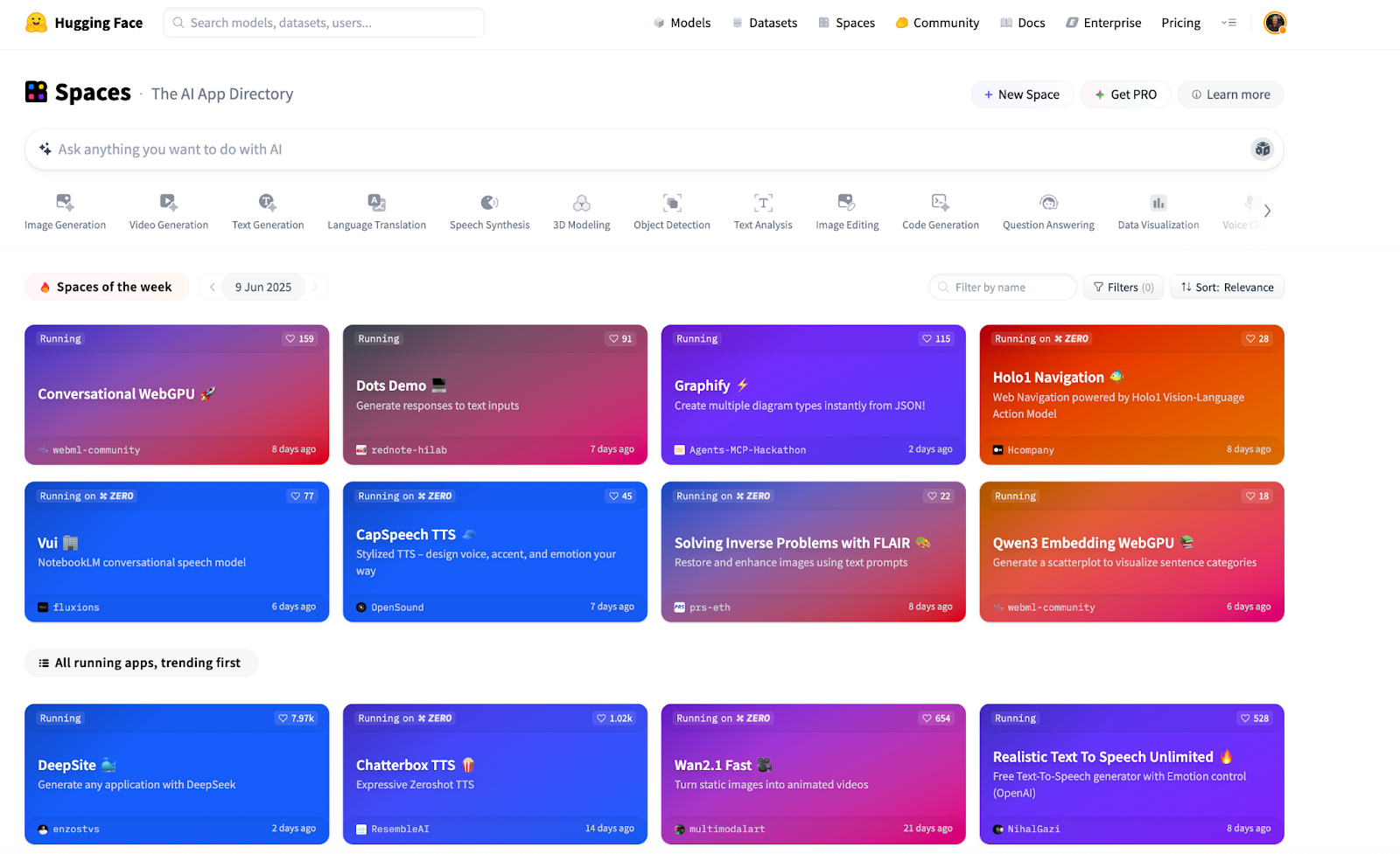 Hugging Face website